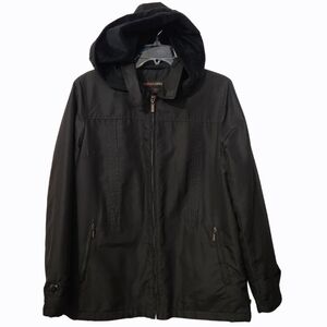 Weather Tamer Women's Black Hooded Jacket-size Medium